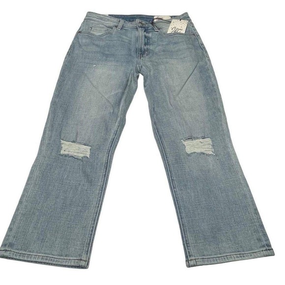 cosmic blue love Denim - Cosmic Blue Love Sanctuary Wash Adrianne Cropped Boyfriend Jeans - Petite